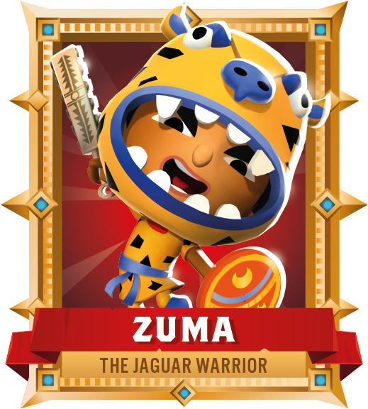 Zuma The Jaguar Warrior - World Of Warriors Legendary (531x591)