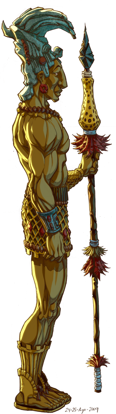 Source - Th06 - Deviantart - Net - Report - Mayan Jaguar - Maya Warrior (472x1693)