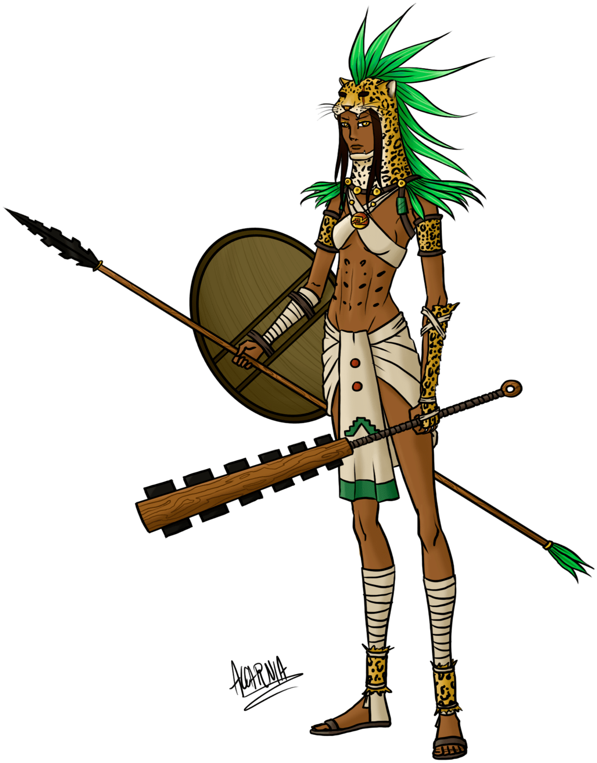 Aztec Jaguar Warrior Png (1280x1659)