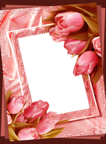 Flower Photo Frames - Nice Heart Photo Frames For Editing (360x490)