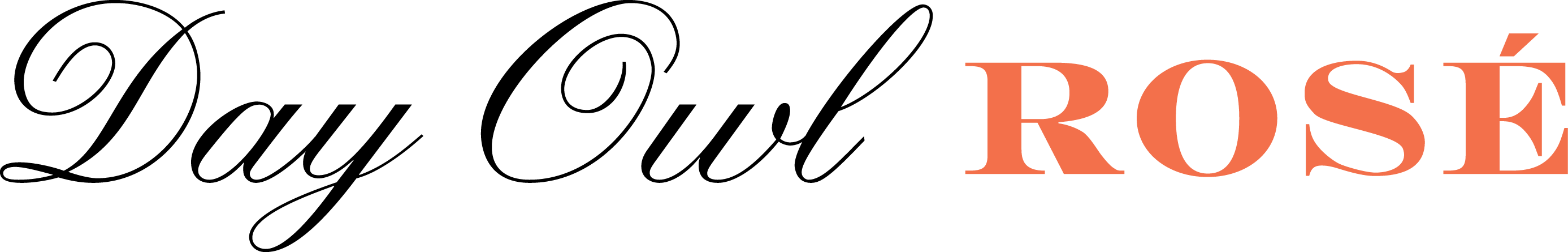 Day Owl Rose Logo - Calligraphy (2774x445)