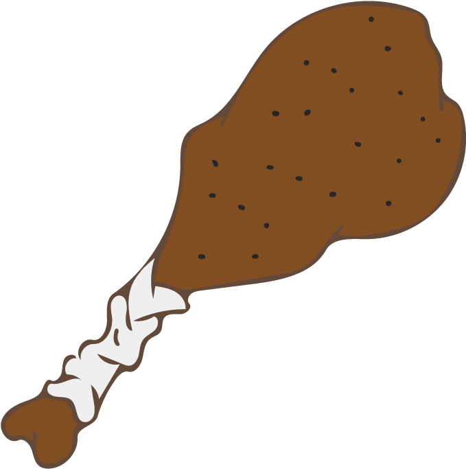 Pollo Frito Con Hueso - Art (842x842)