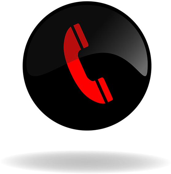 Imagen Gratis En Pixabay - Red Black Phone Icon (617x640)