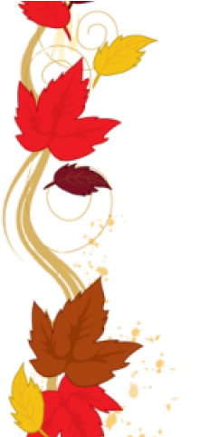 Free November Clipart - Fall Border Transparent Background (640x480)