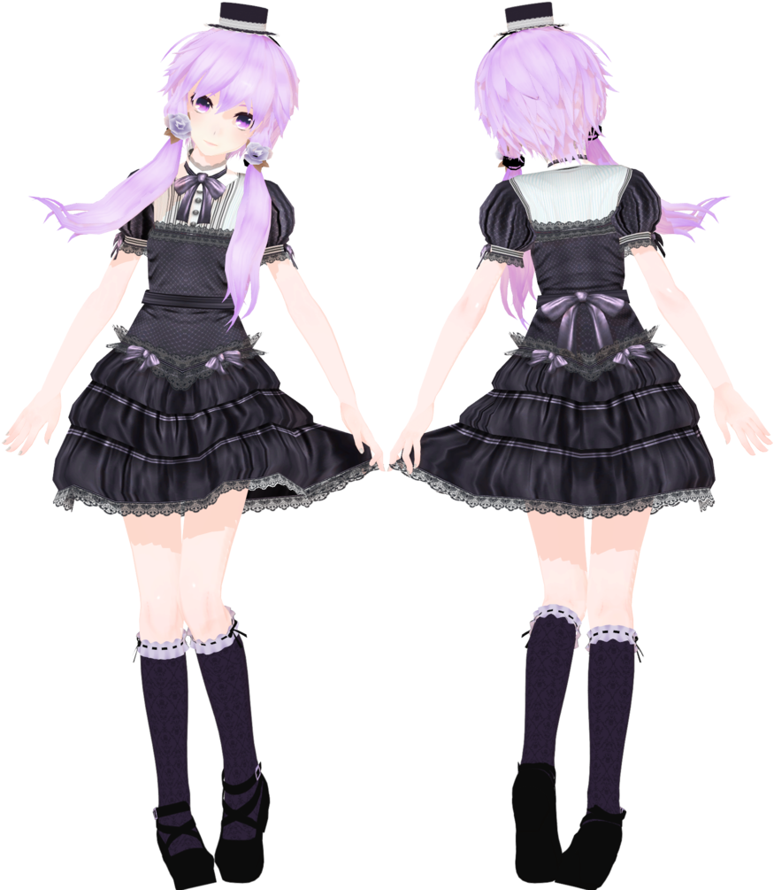 Tda Gothic Yukari Dl By Skykoki - Mmd Tda Yukari (1024x1024)