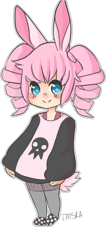 Pastel Goth Bunny By Cattymcnuggets - Cartoon (468x908)