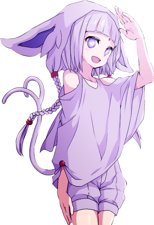 Anime Girl Angry Pastel Goth - Espeon Human - (620x800) Png Clipart Download