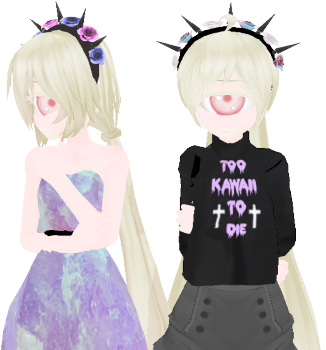 Pastel Goth Cyclop Twins - Pastel Goth Mmd Dl (640x360)