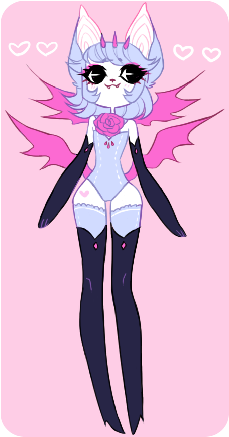 Pastel Goth Art, Pastel Drawing, Monster Girl, Furry - Pastel Goth Cat Furry (600x868)