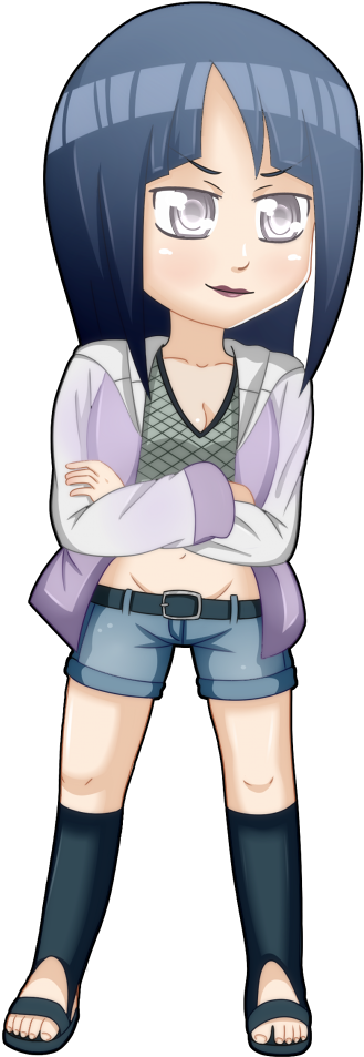 Road To Ninja - Hinata Road To Ninja Chibi Png (450x993)