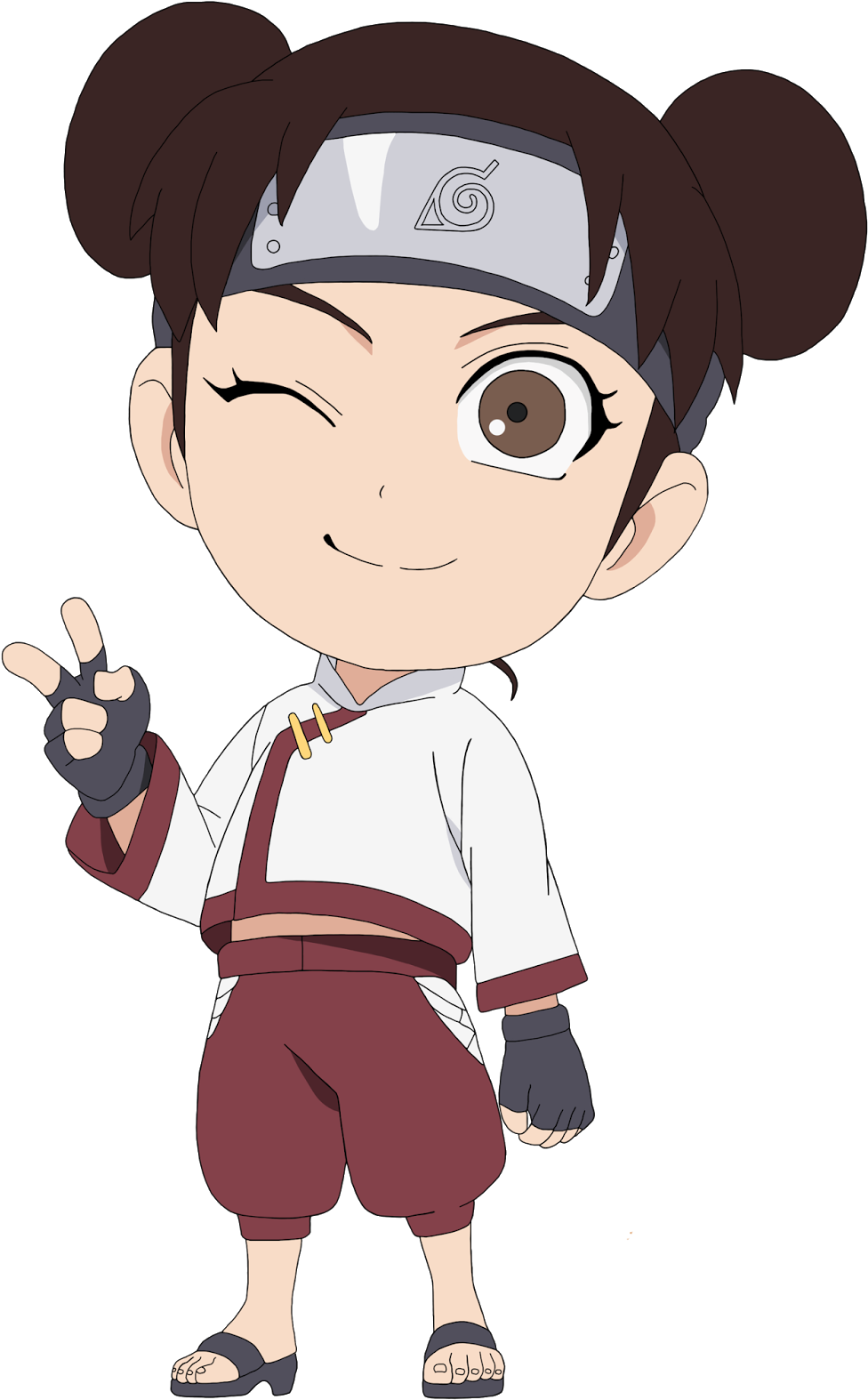 Tenten Naruto Uzumaki Sasuke Uchiha Ino Yamanaka Hinata - Naruto Chibi Tenten (1031x1600)