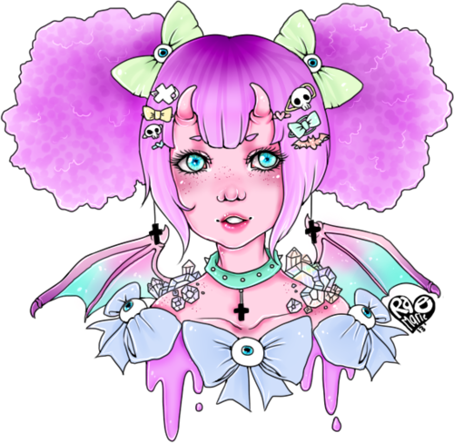 Pastel Goth - Epic Pastel Goth Drawings (500x488)