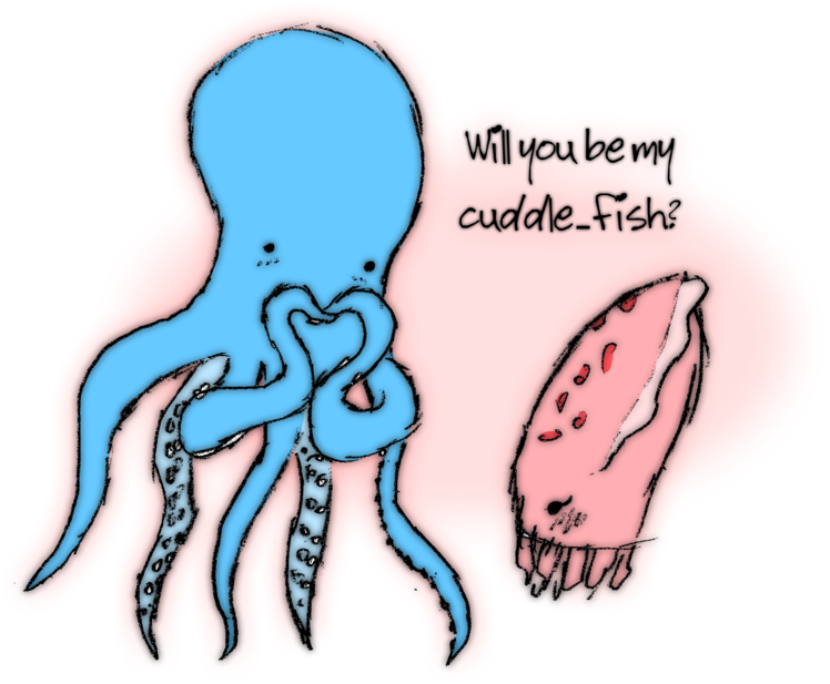 Will You Be My Cuddle-fish By Agentcricket - Art (800x622)