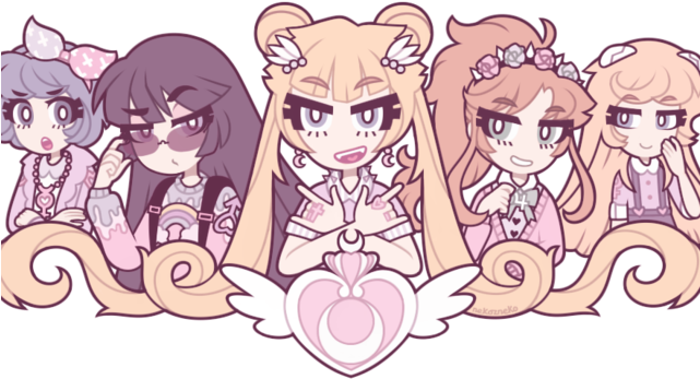 Another Pastel Goth Girl - Sailor Moon Choker, Sailor Moon Necklace, Kitten Choker, (640x359)