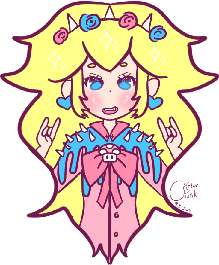 Pastel Goth Princess Peach By Critterpunk - Pastel Goth Princess Peach (730x1095)