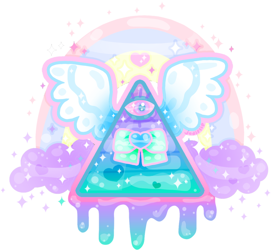 Prints - Cute Pastel Illuminati (900x839)