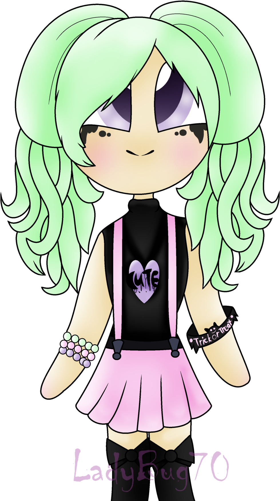 Pastel Goth Ppg Oc Basel By Wheres-wolf - Cartoon (1024x1761)