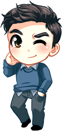 Kelvin - Chibi Anime Boy Png (366x472)