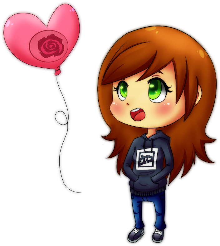 Chibi For R0se-designs By Sweetduke - Chibi In A Hoodie (900x900)