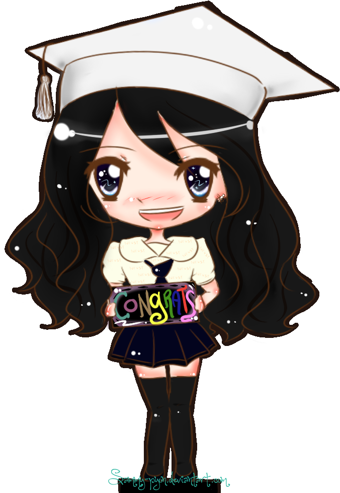 Chibi Anime Graduation Ceremony Drawing Art - Graduation Chibi (800x1000)