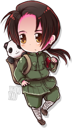 Hetalia Hintergrund With Anime Entitled Hetalia Chibi - Hetalia China Chibi (284x500)