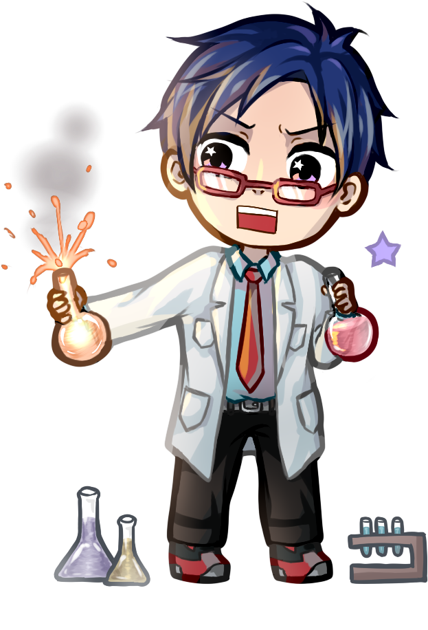 Deidara Chibi Anime Drawing Naruto - Anime Scientist Chibi (750x1000)
