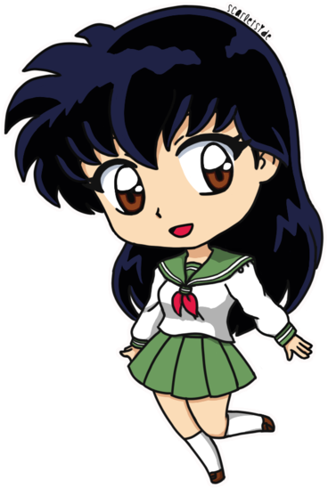 Chibi Kagome By Lizally - Aome Higurashi Chibi (400x566)