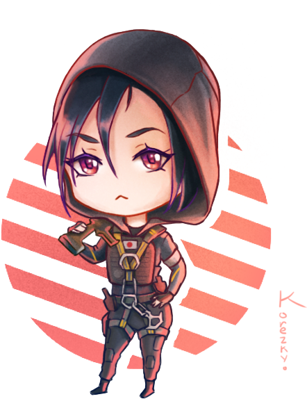 Chibi Hibana By Korezky - Rainbow Six Siege Hibana Chibi (551x638)