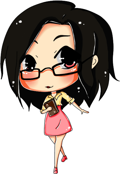 Accounting Chibi By Xjanicax - Accountant Anime (472x667)