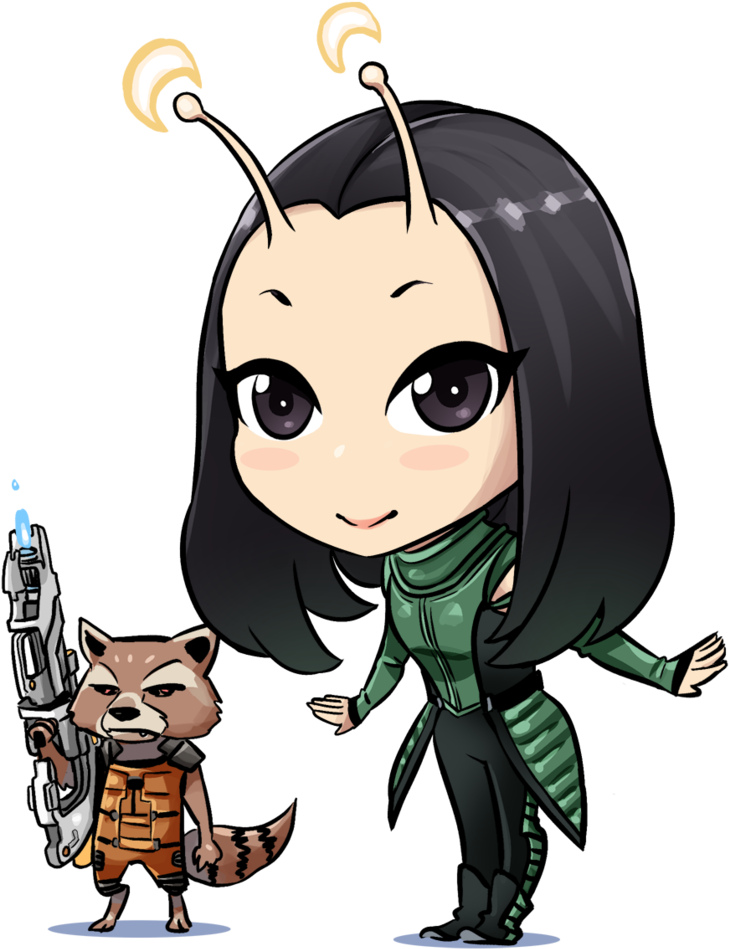 Chibi By Lostonezero - Chibi Guardians Of The Galaxy Png (802x996)