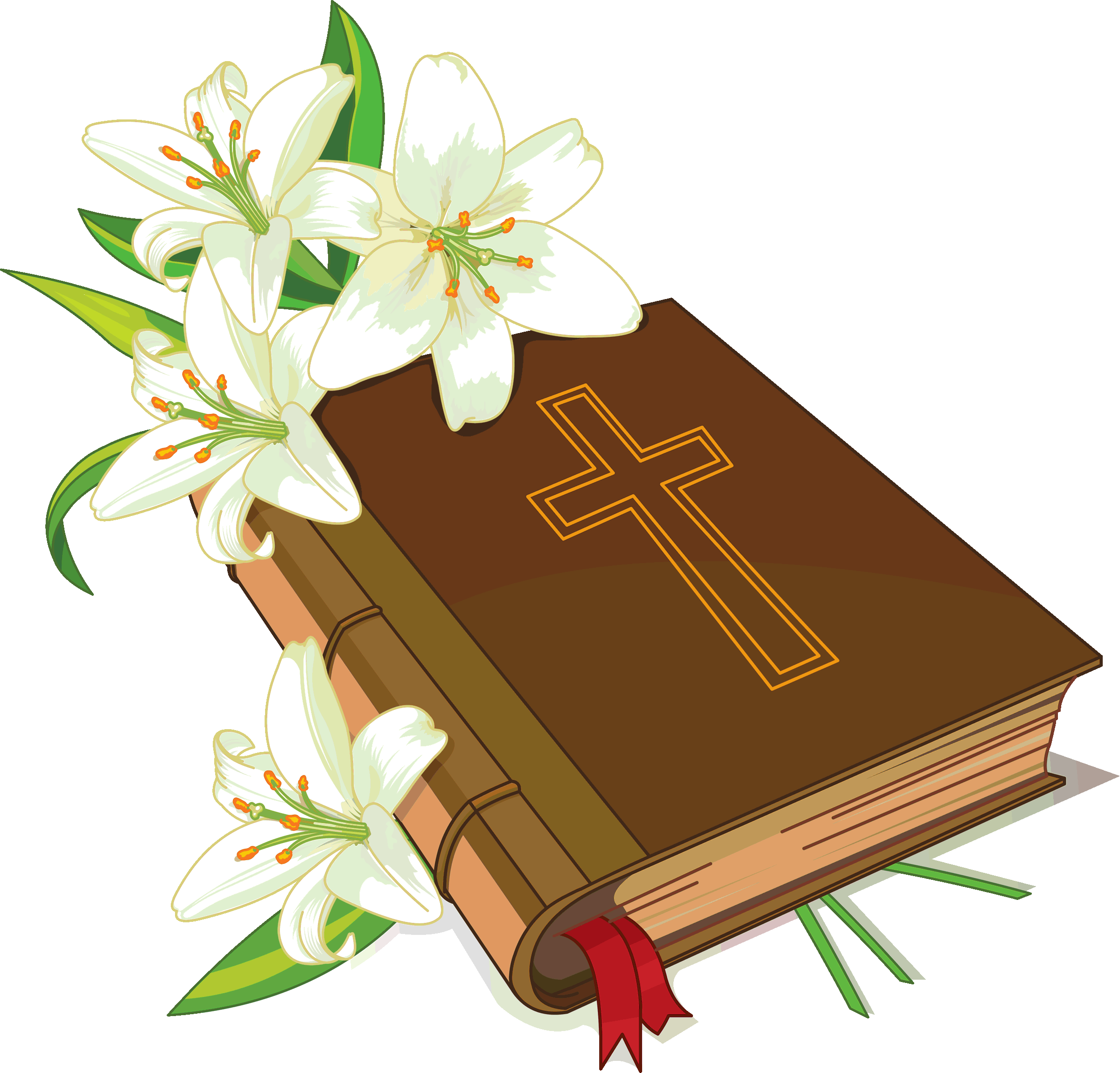 Christian Bible And Flowers Clipart Clipartcow - Bible Coloring Book [book] (2400x2300)