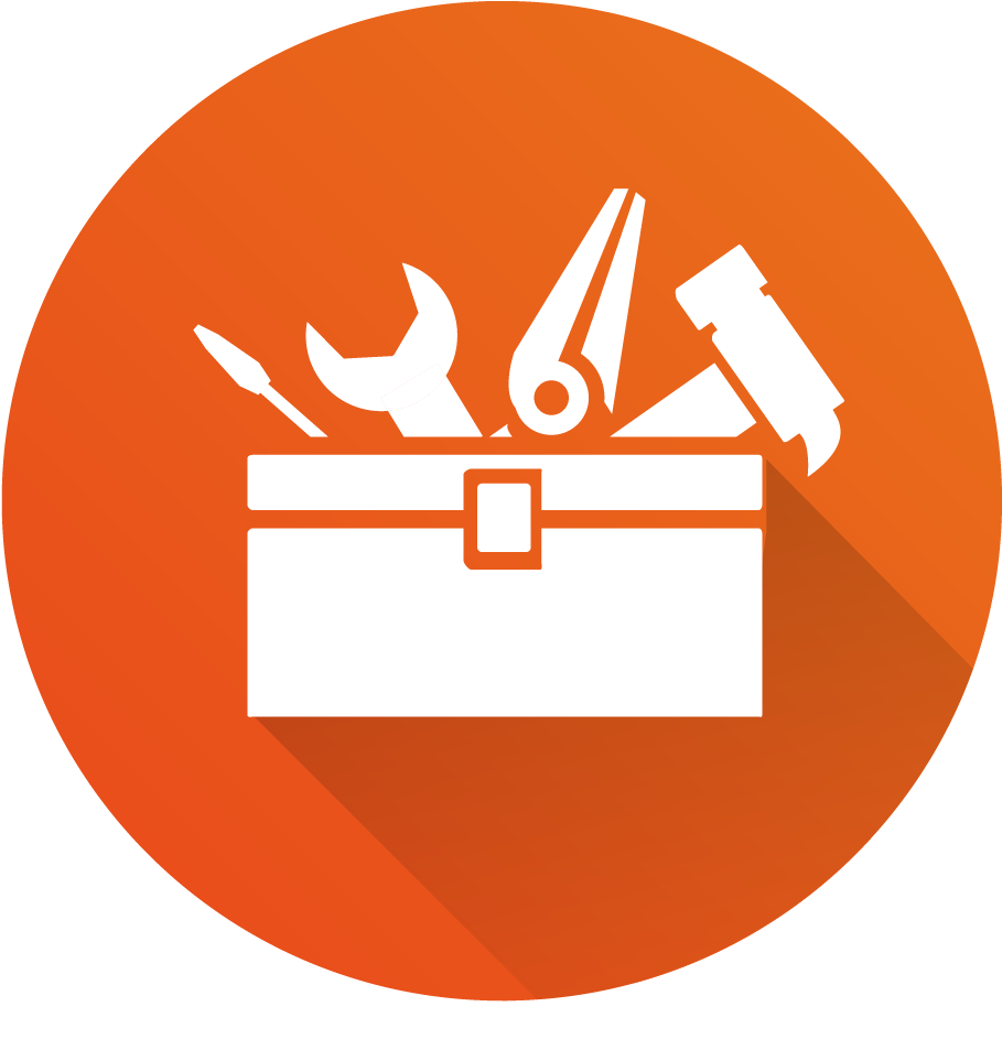 Acorn Insurance Tool Box Orange Icon Image - Portrait Of A Man (1063x1049)