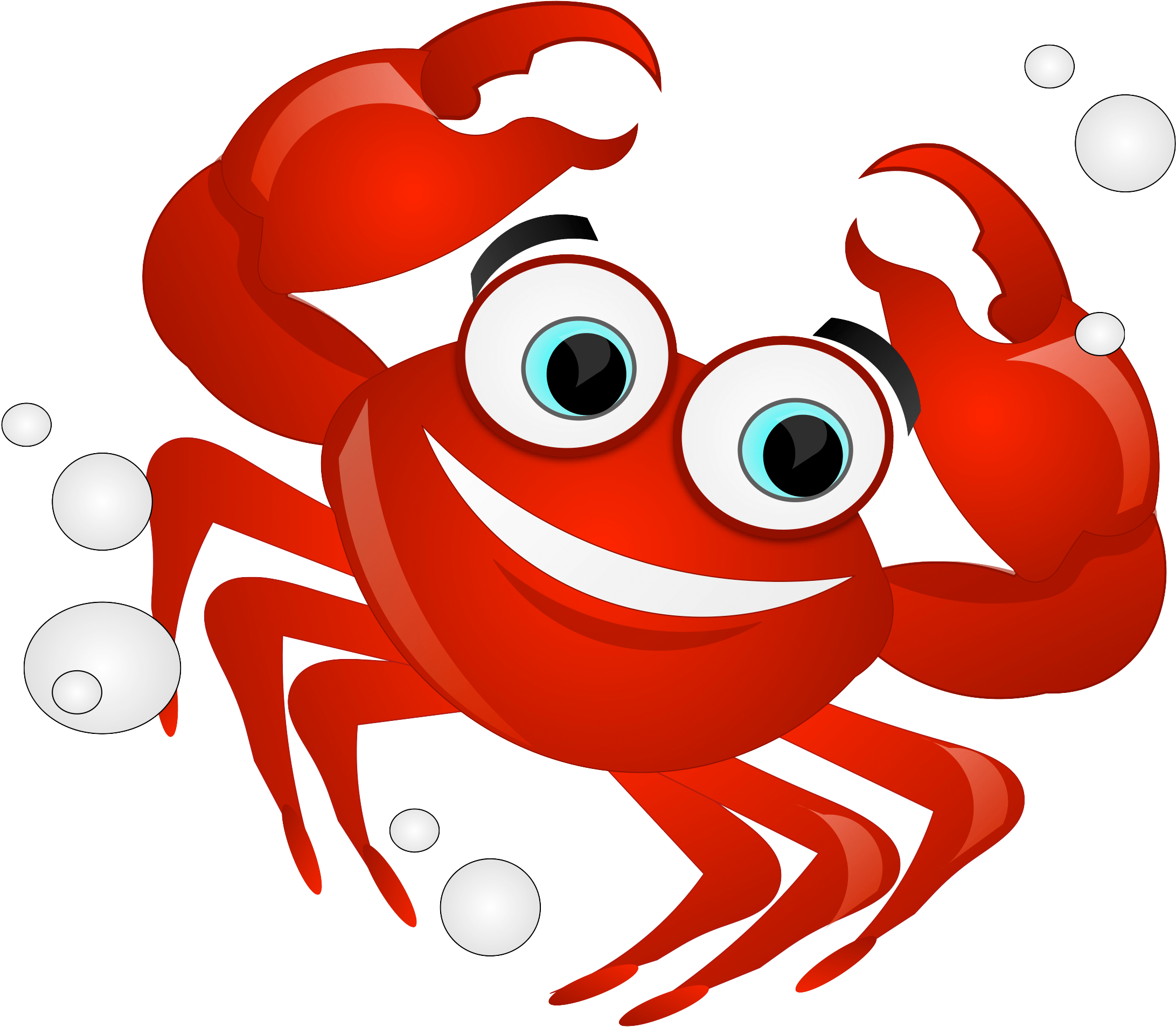 Hermit Crab Clipart Red Crab Free On Dumielauxepices - Cartoon Crab With Clear Background (2219x1947)