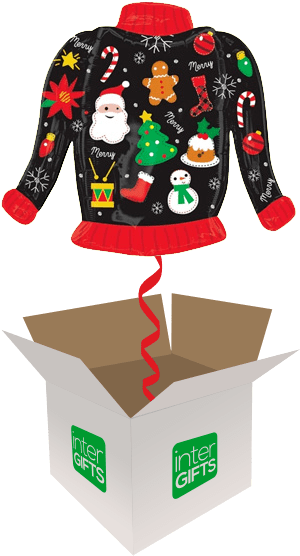 31″ Christmas Jumper - Christmas Jumper Balloon (568x568)
