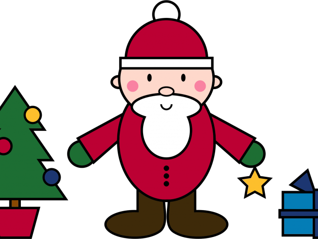 Santa Claus Clipart Simple - Kolay Noel Baba Çizimleri (640x480)
