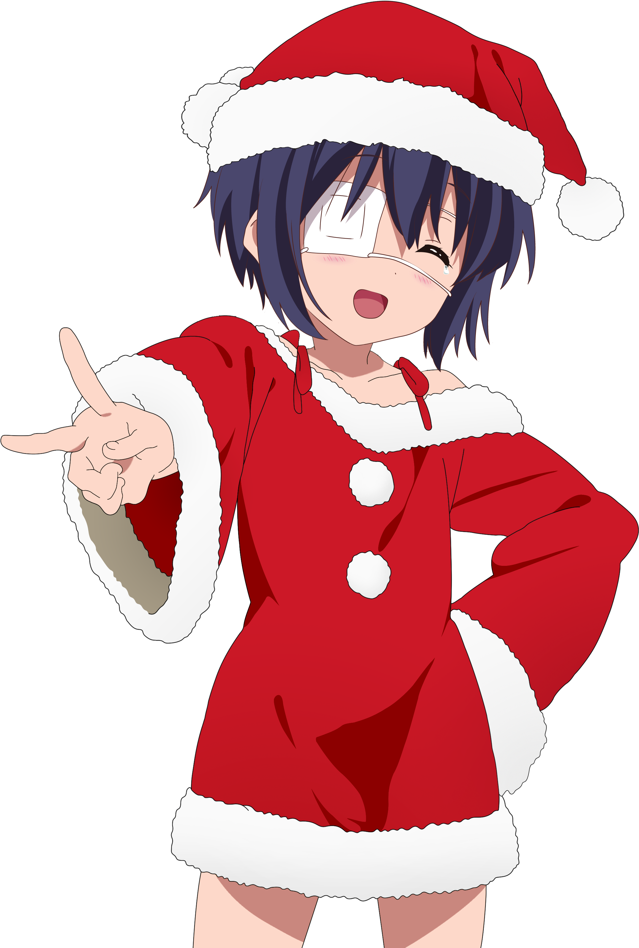 Sirjustinfromca Rikka Takanashi Santa Hat Edition By - Merry Christmas Anim...