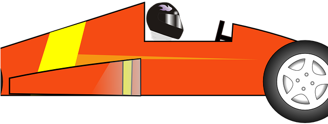 Orange Clipart Race Car - Auto Racing (640x480)