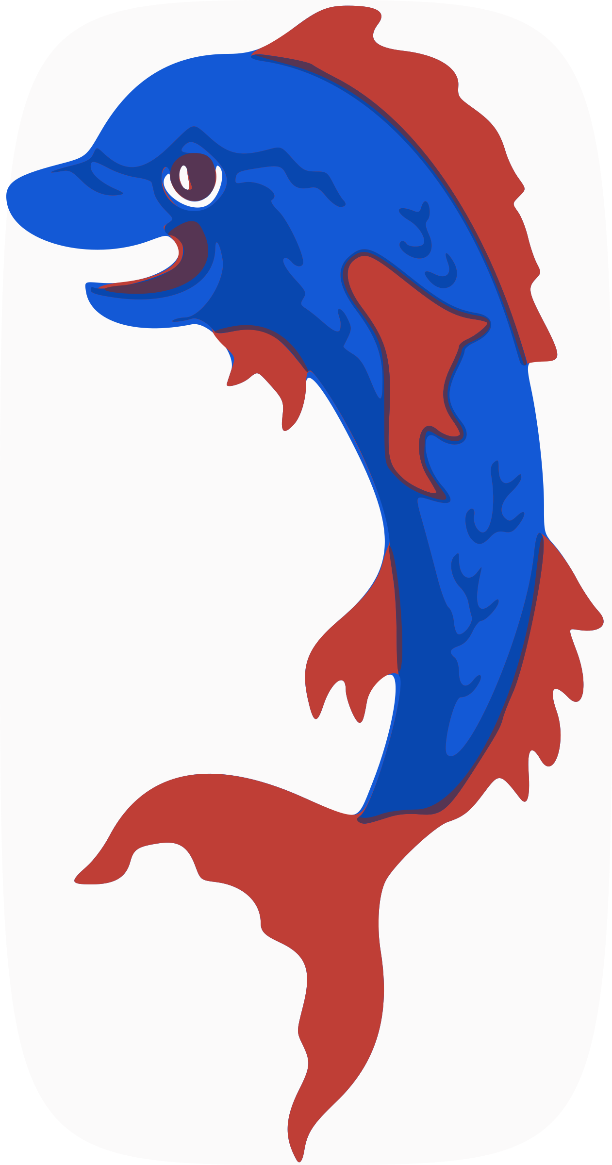 Miami Dolphins Drawing - Heraldic Fish Png (1261x2400)