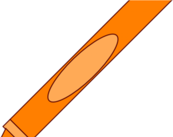 Silver Crayon Cliparts - Clip Art Orange Crayon (640x480)