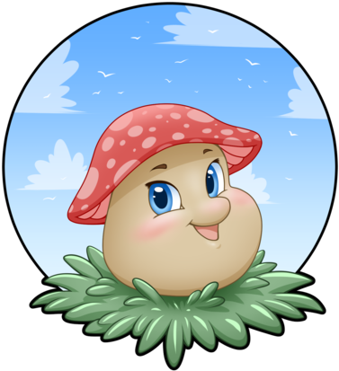 Cute Mushroom 1 By Cristianoreina - Art (400x435)
