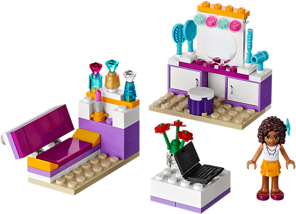 Hang Out Or Host A Sleepover In Andrea's Bedroom Item - Lego Friends Andrea's Bedroom (600x450)