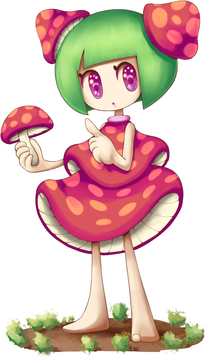 Mushroom Girl By Colorgeist Mushroom Girl By Colorgeist - Cartoon (1024x1483)