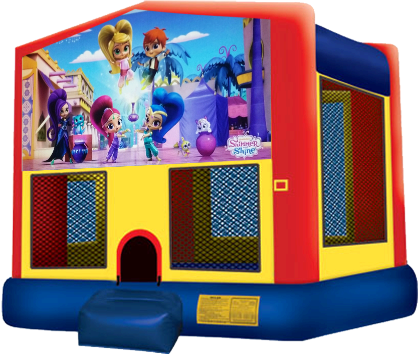 Rentals Items Bounce Houses Shimmer And Shine Bouncer - Paw Patrol Jumping Castle (864x792)