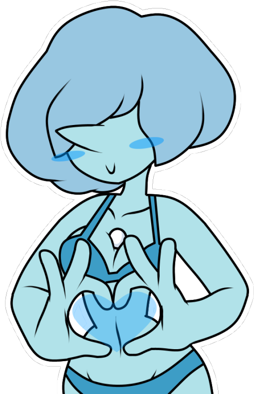 White Clothing Nose Line Art Head Male Fictional Character - Hot Steven Universe Blue Pearl (532x810)