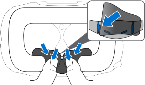 To Replace The Nose Rest, Press Its Tabs Into The Corresponding - Vive Nose Rest (500x293)