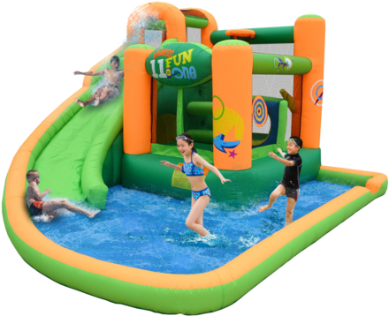 There Are Abundant Choices In The Market For An Inflatable - Bounce House Water Slide (480x388)
