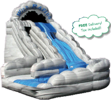Wild Rapids Waterslide - Wild Rapids Dual Lane Water Slides (450x418)