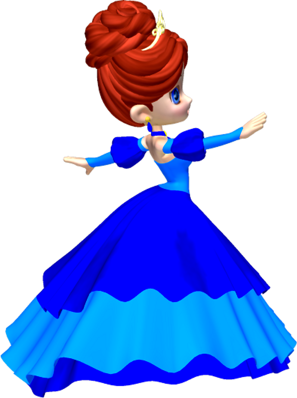 Princess In Blue Poser Png Clipart By Clipartcotttage - Princess Posers (598x800)