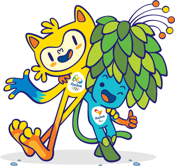 2016 Olympics Indoor Volleyball And Beach Volleyballs - Olympia 2016 Maskottchen (599x569)
