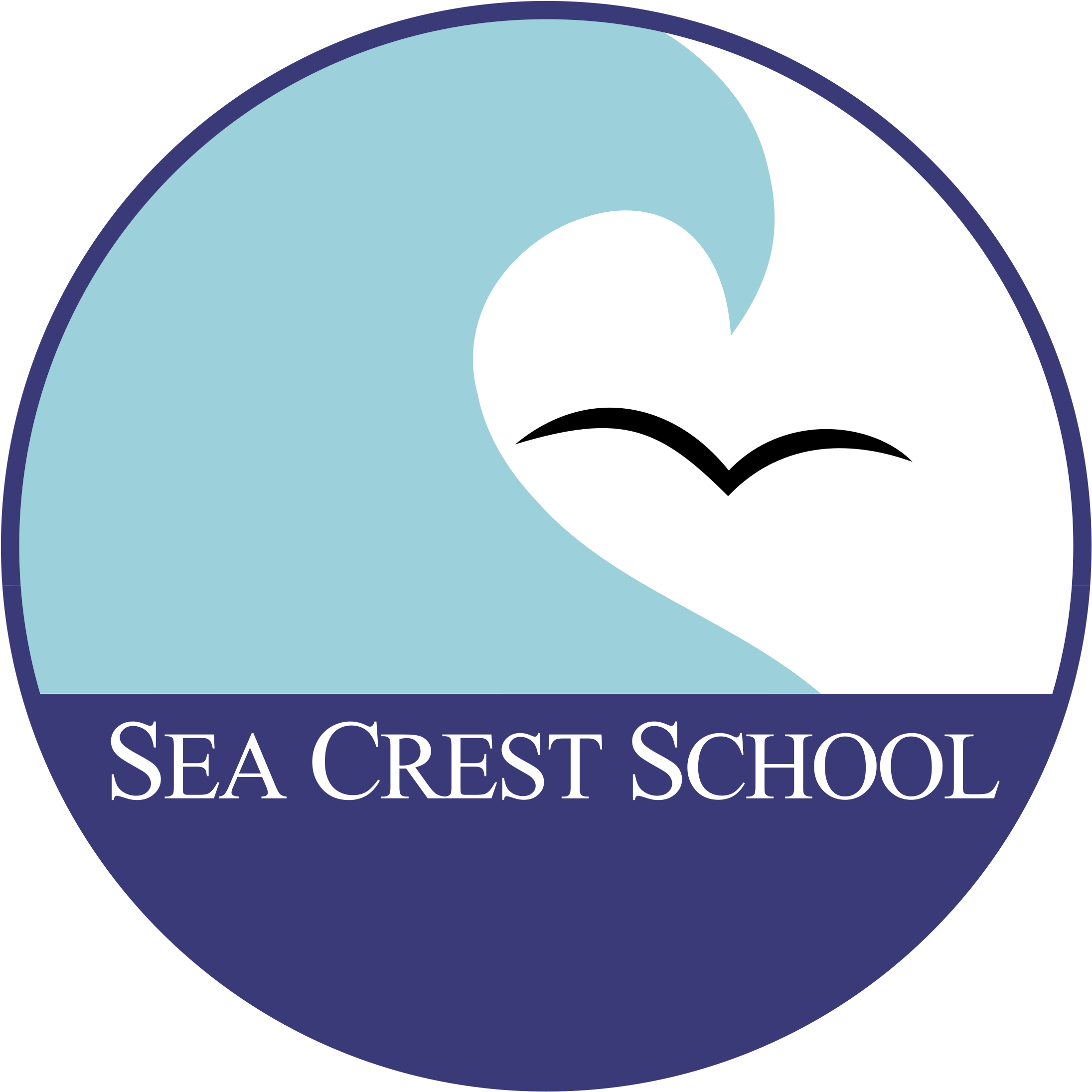 Sea Crest School Logo Black And White - Sea Crest School (2400x2400)